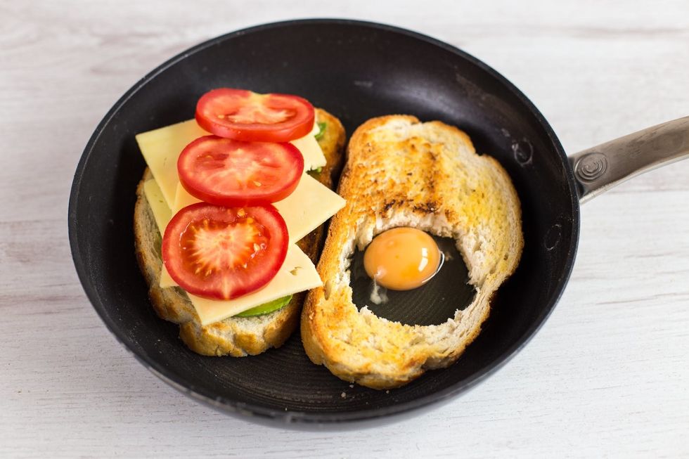 Egg in a Hole Breakfast Sandwich Recipe Brit + Co Brit + Co