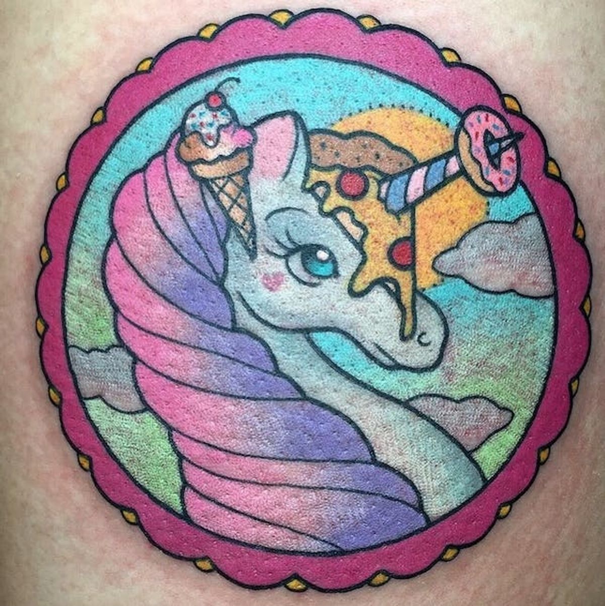 This Colorful Artist Is like Lisa Frank With a Tattoo Gun