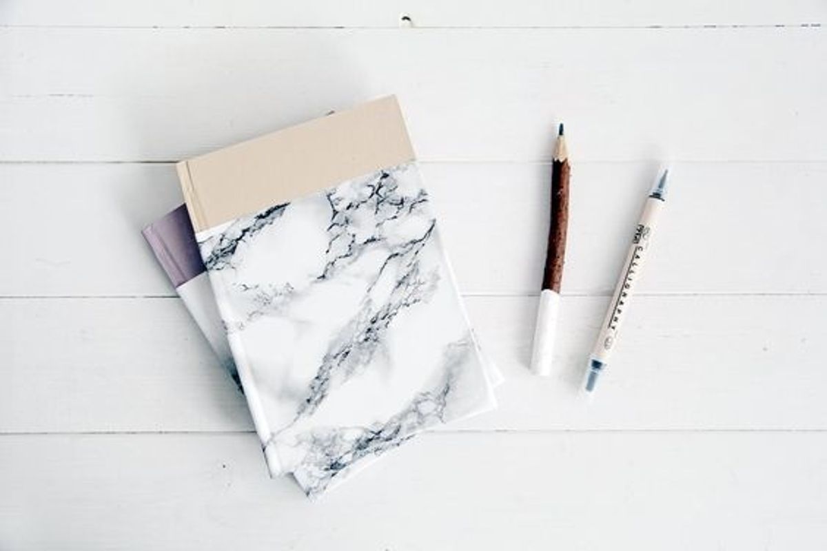 Take Note With This Stylish DIY Marbled Notebook