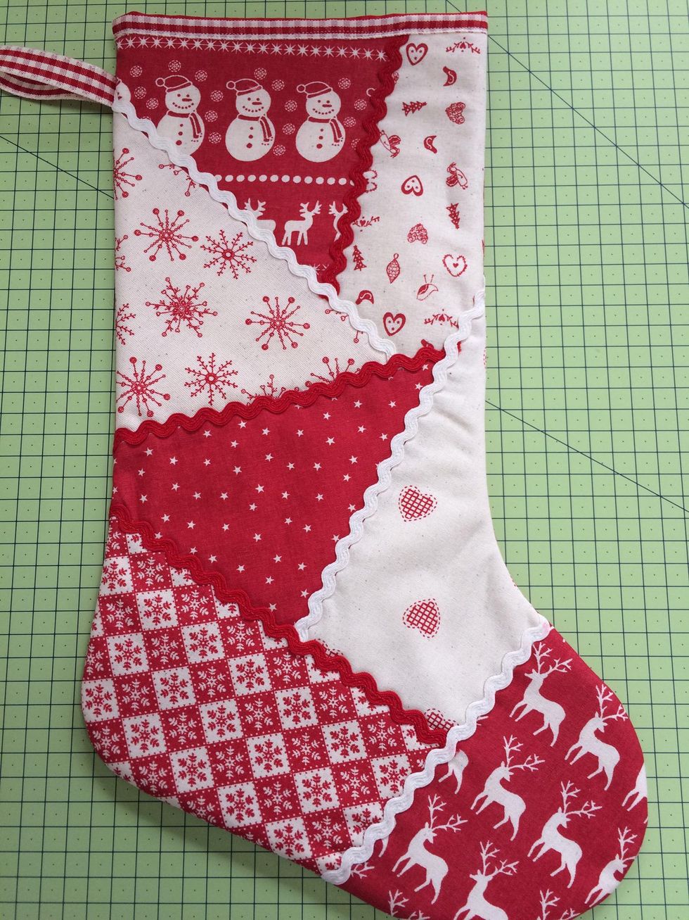 How to make a patchwork christmas stocking