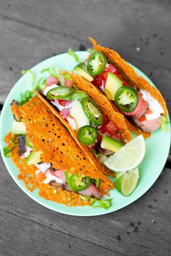 Try This Keto-Friendly Steak Taco With Cheese Shell Recipe