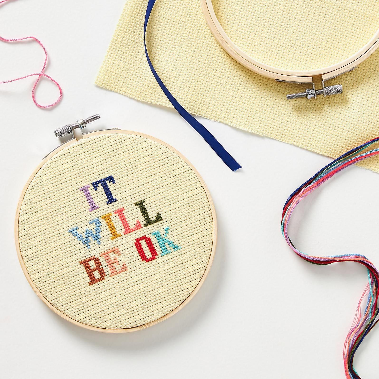 rainbow embroidery hoop DIY Kits