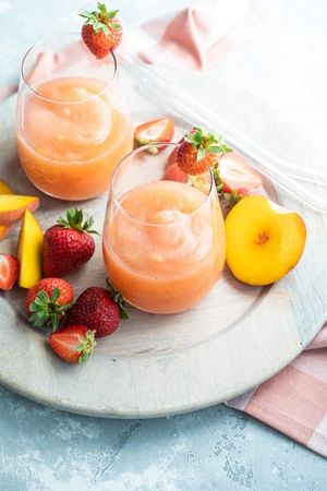 frozen drinks recipes like this strawberry peach frose