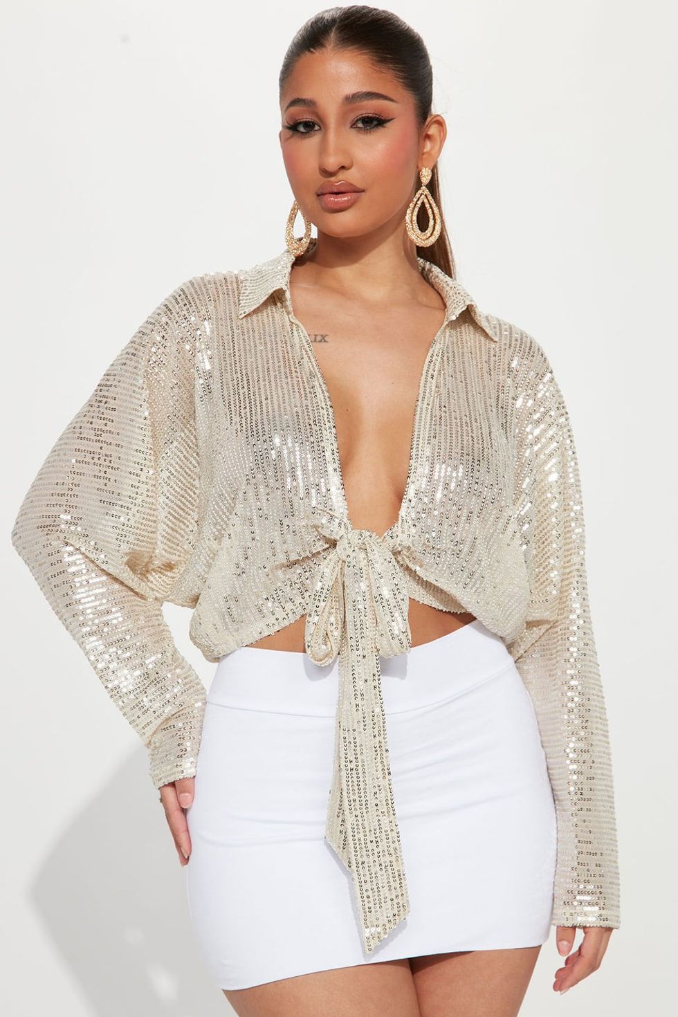 GOING OUT AGAIN SEQUIN TOP main image 0