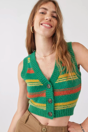Green sweater vest urban outfitters
