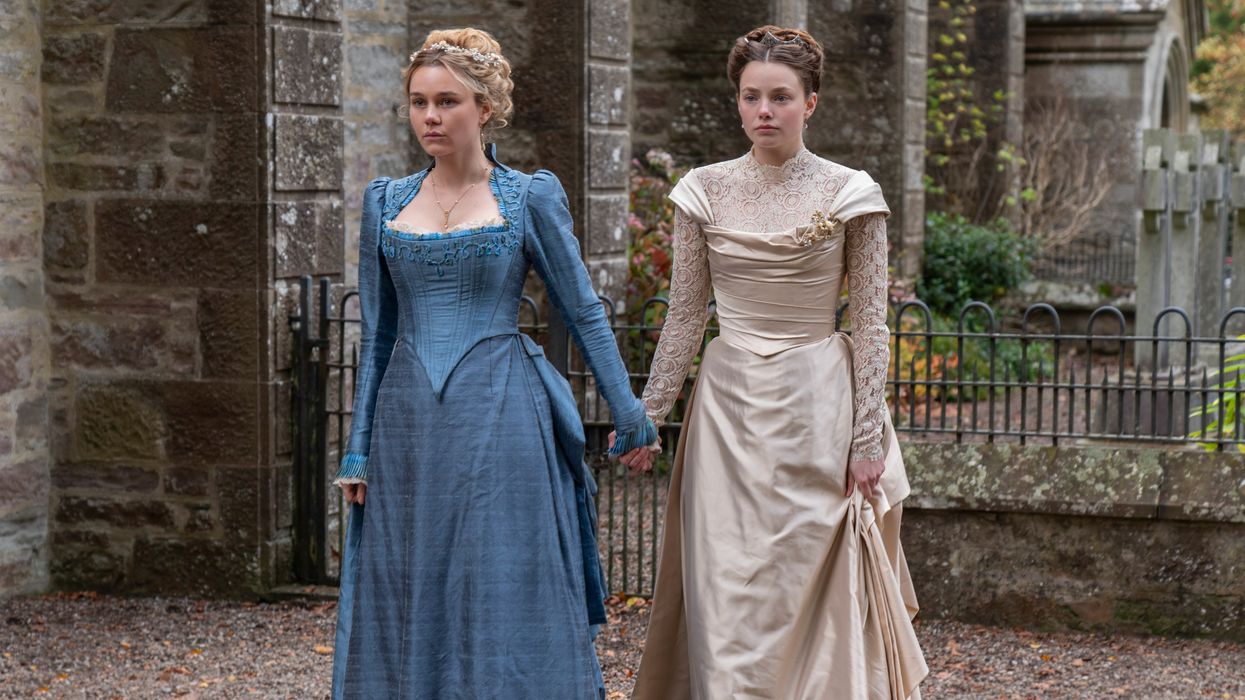 Imogen Waterhouse and Kristine Fr\u00f8seth in "The Buccaneers"