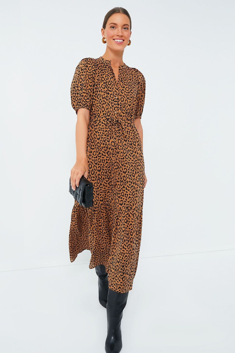 India Collection by Emerson Fry Vintage Leopard Organic Lucy Dress