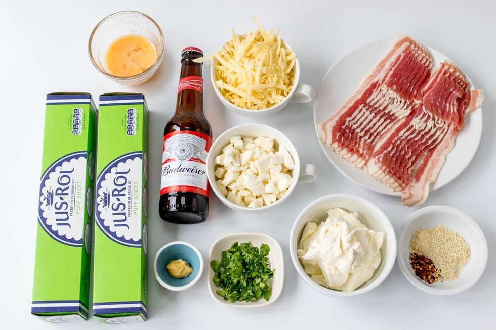 Ingredients For Bacon Pastry Twists