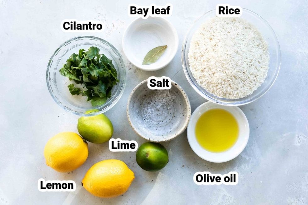 Ingredients for Chipotle's Cilantro Lime Rice