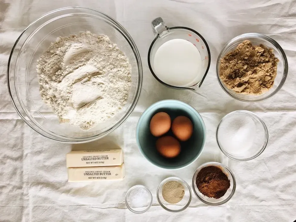ingredients for cinnamon rolls