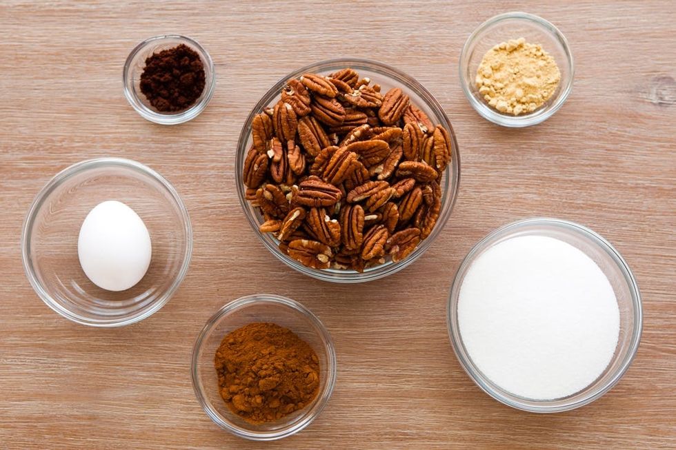 Ingredients For Our Pumpkin Pie Recipe like sugar, butter, egg, and nuts