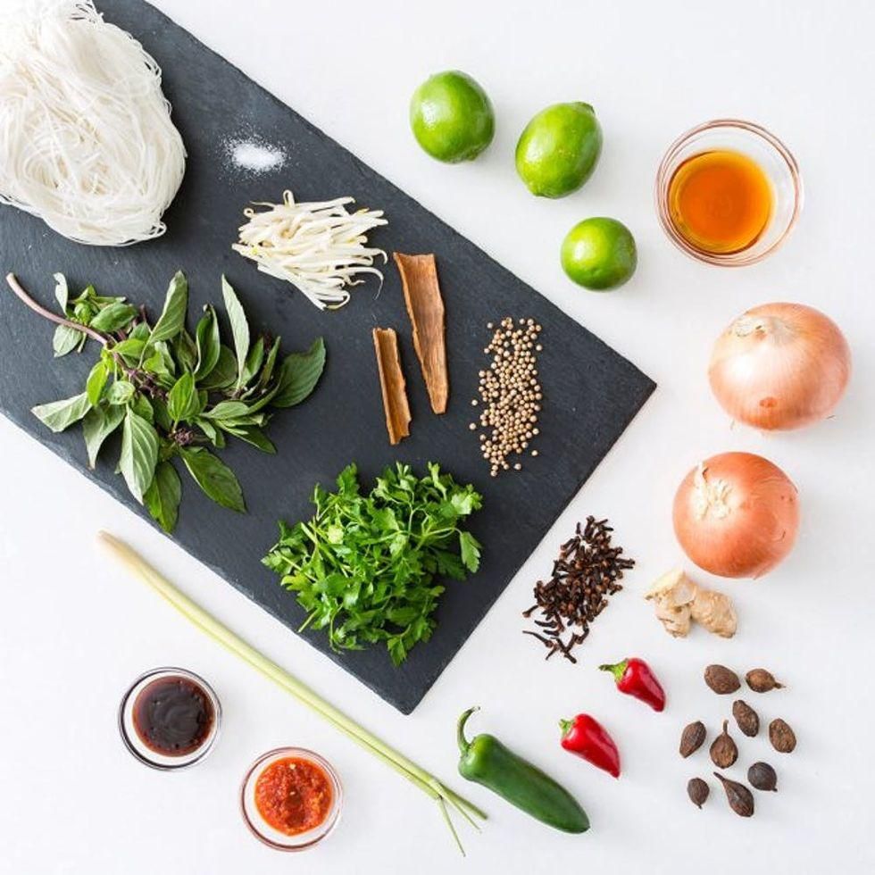ingredients for pho dish