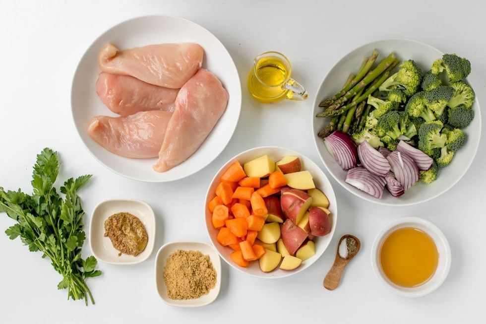Ingredients for Sheet Pan Honey Mustard Chicken