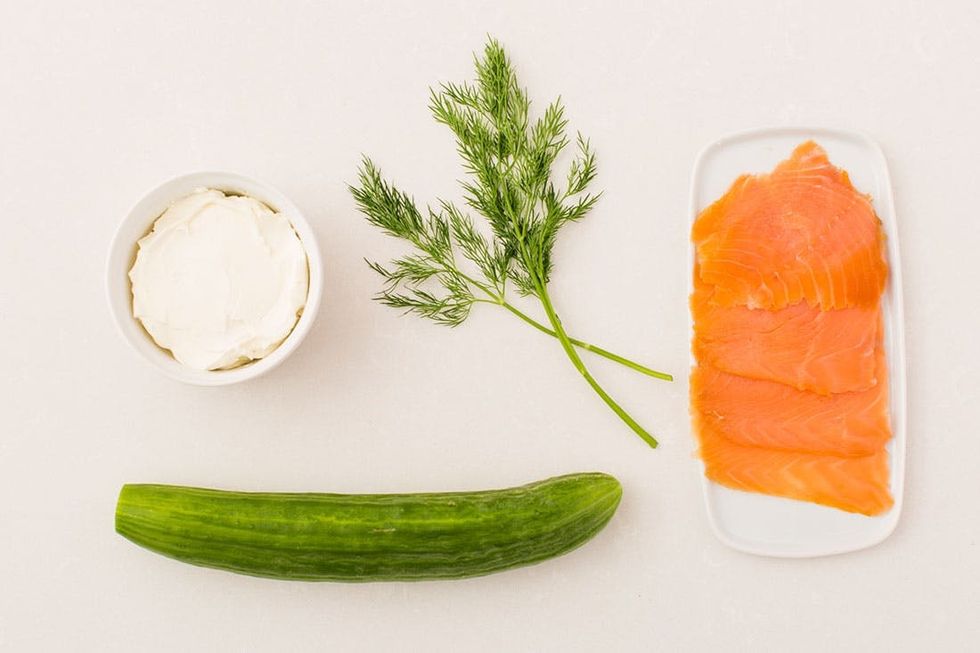 Ingredients for the cucumber bites