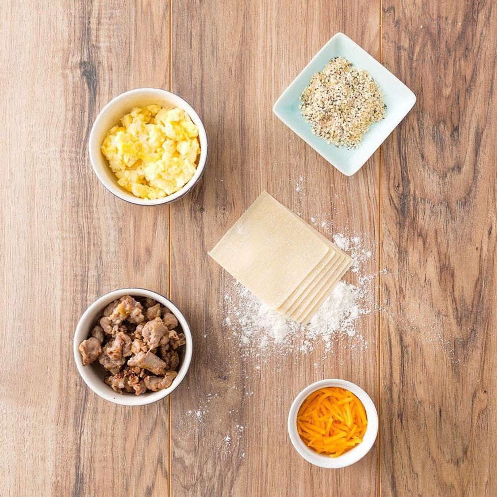 Ingredients for the Egg + Sausage