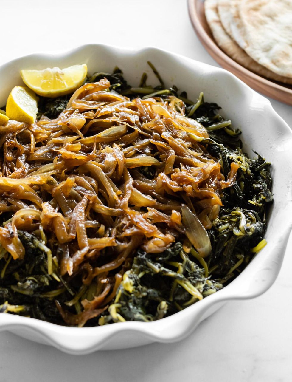 Instant Pot Dandelion Greens With Caramelized Onions paleo lunch