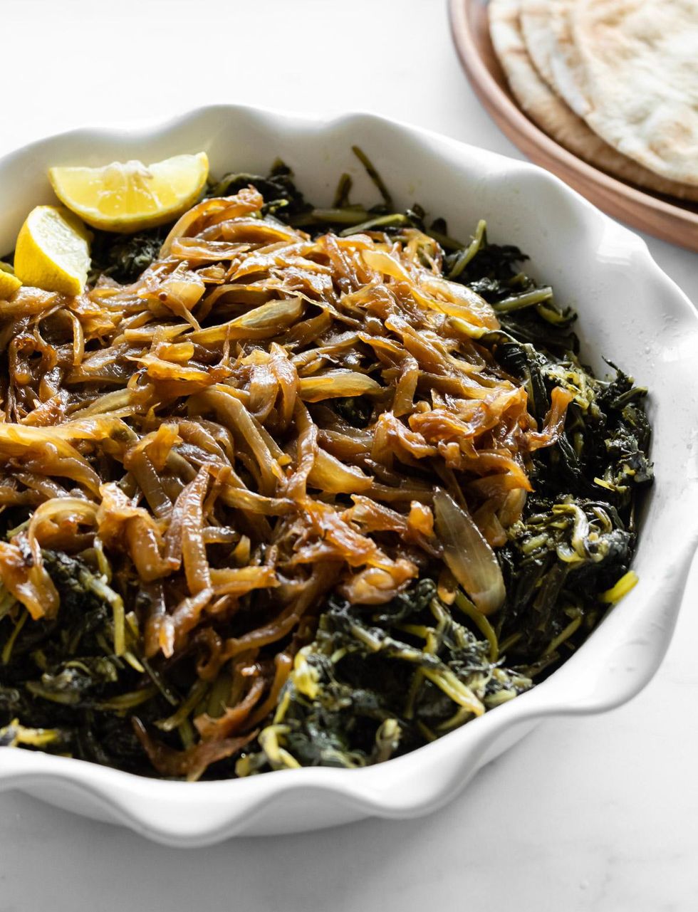 Instant Pot Dandelion Greens With Caramelized Onions
