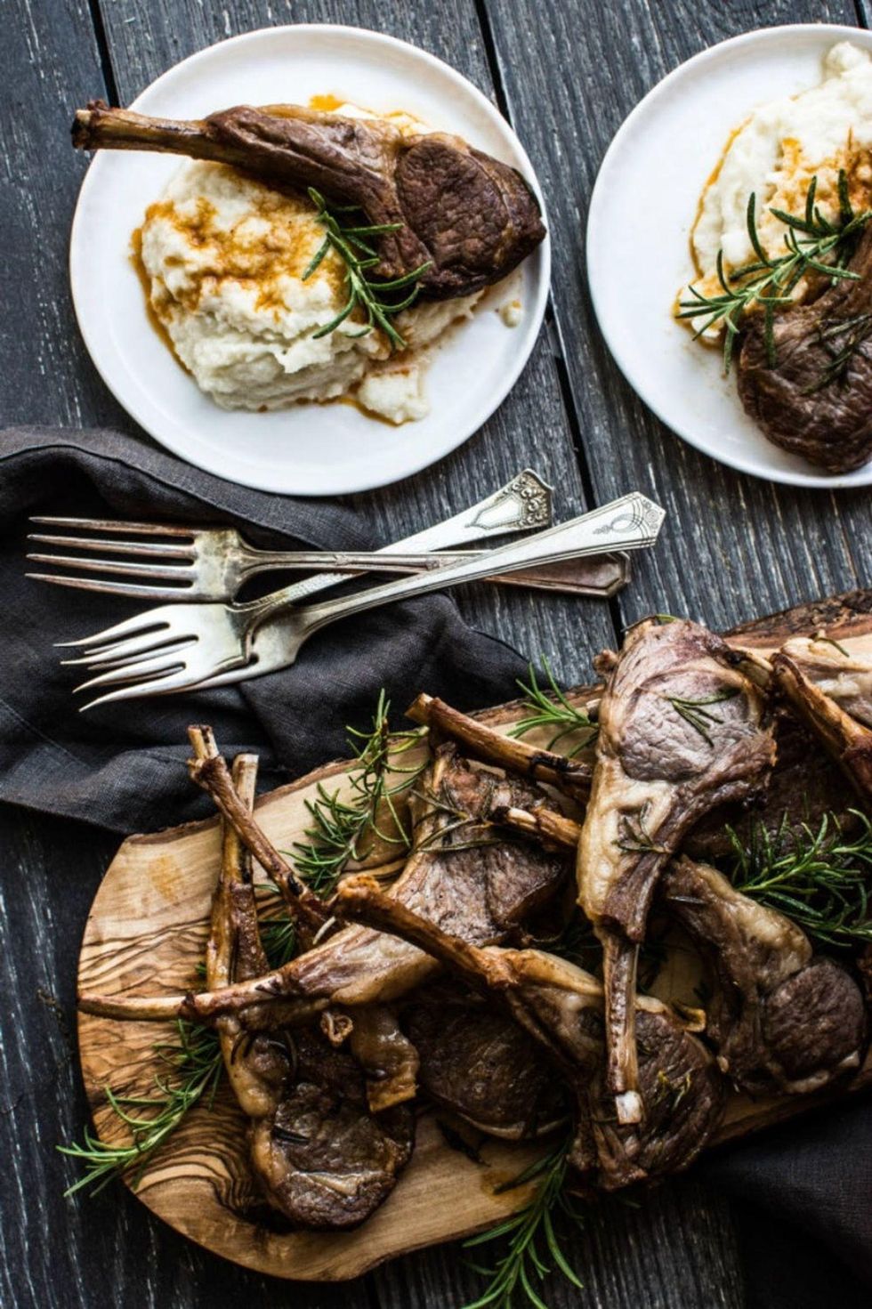 Instant Pot Lamb Chops With Creamed Cauliflower