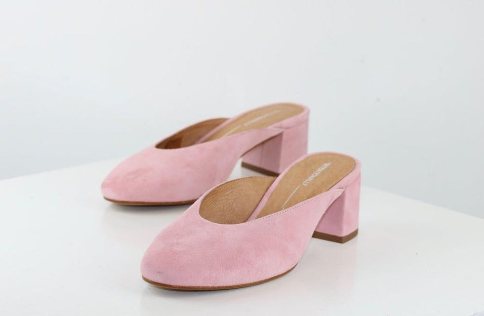 Intentionally Blank Daisy Baby Pink Suede