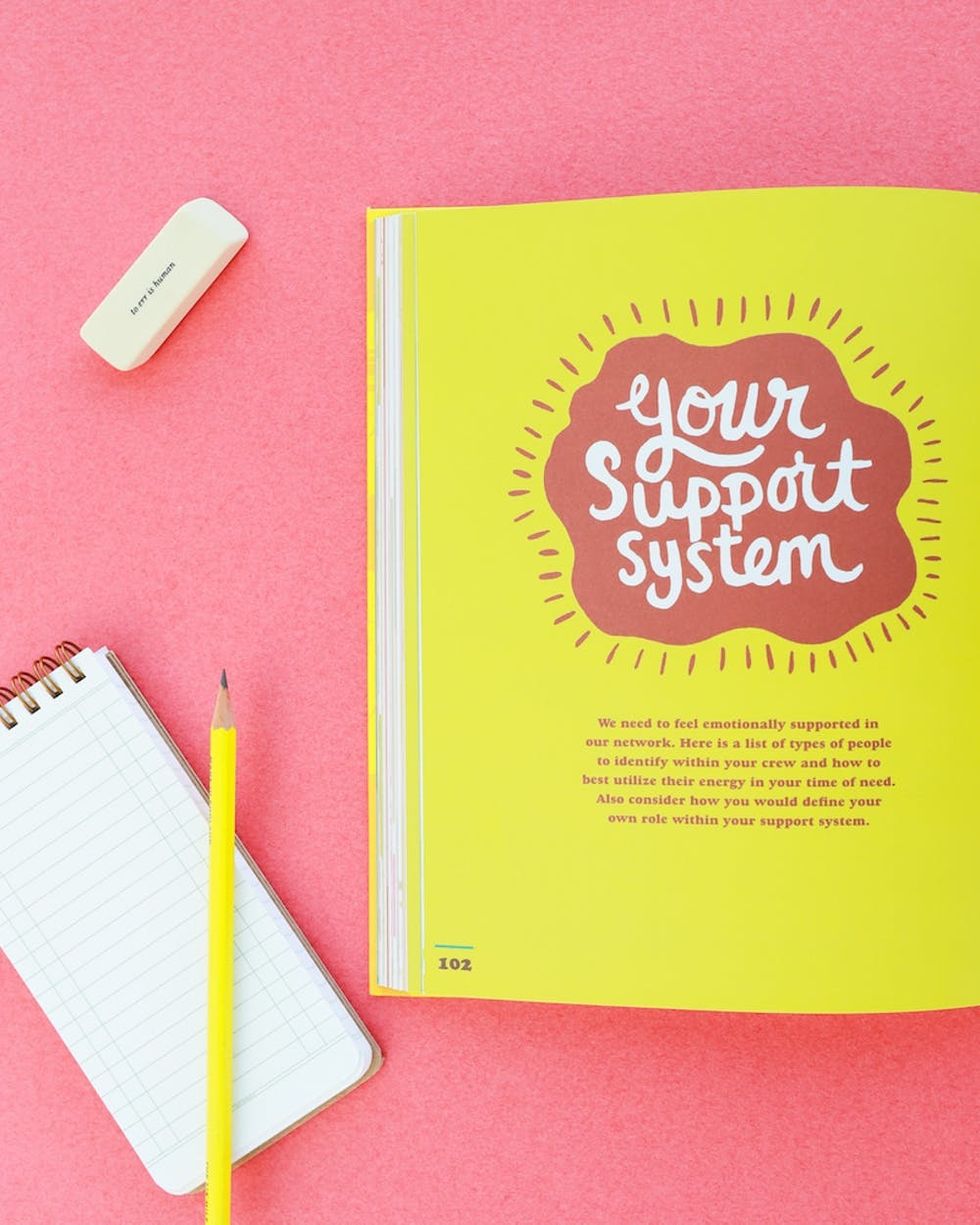 Interior illustration of "Your Support System" in We Inspire Me book