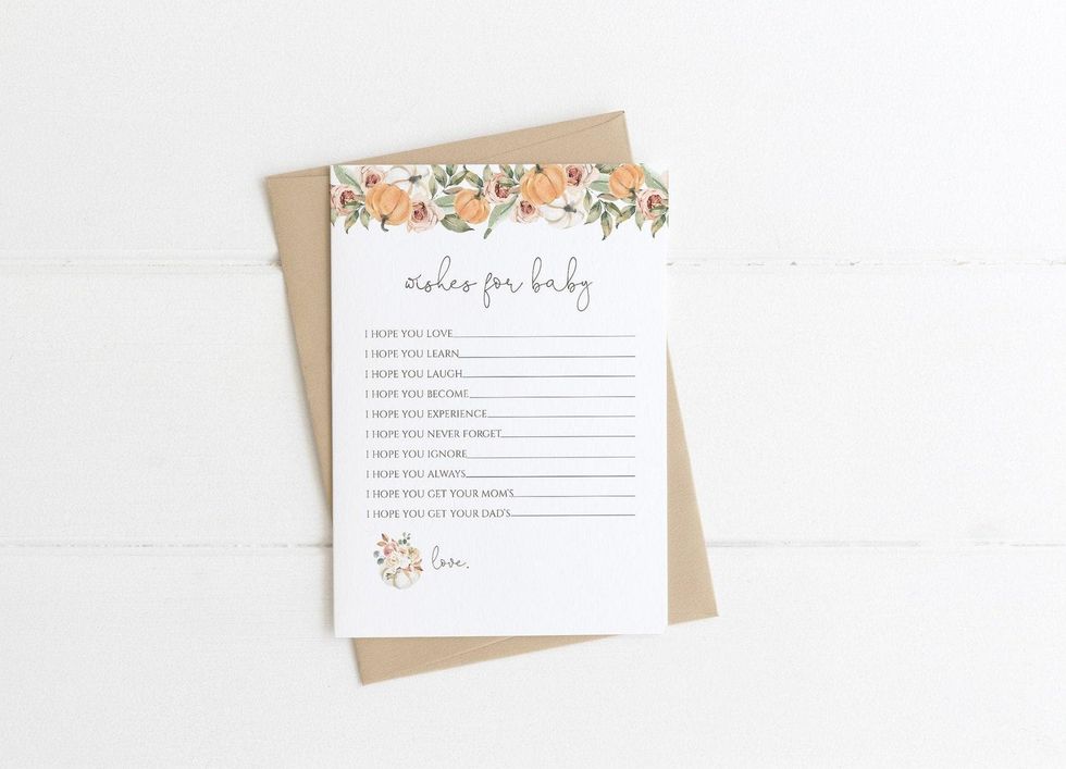 INVITEDdesignCo Pumpkin Wish Cards Printable