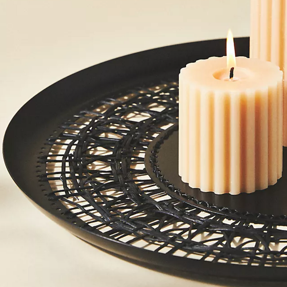 Iron Webbed Round Tray