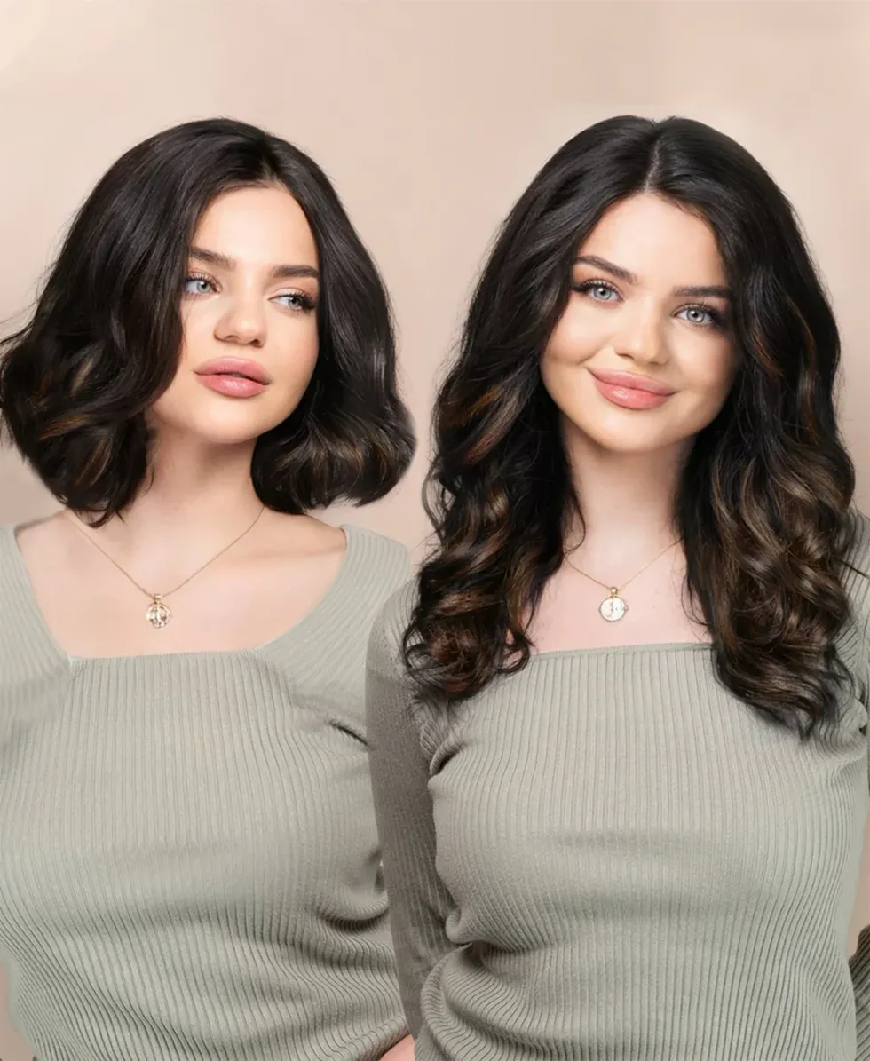 irresistible me clip in hair extensions mocha balayage