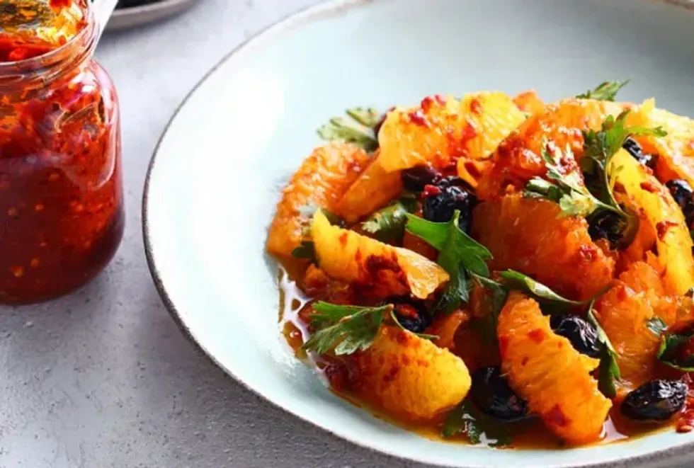 Israeli Salad of Oranges and Black Olives
