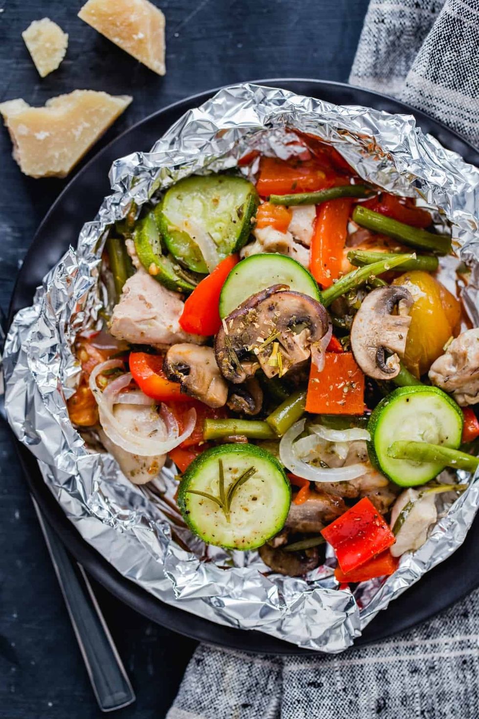 Italian Chicken and Veggie Foil Packets