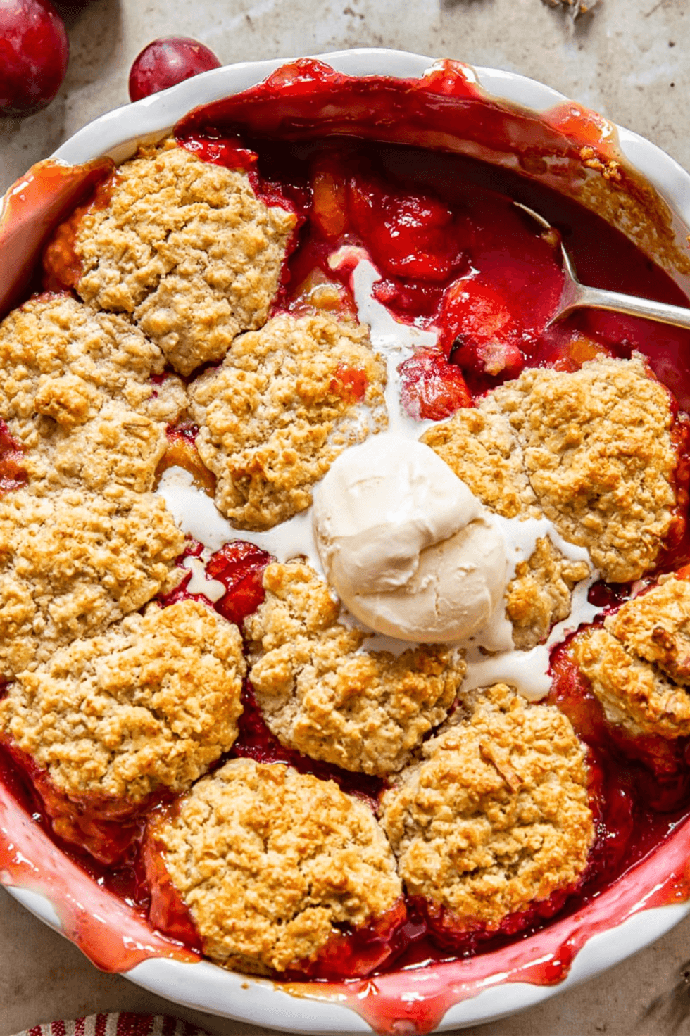 italian plum cobbler