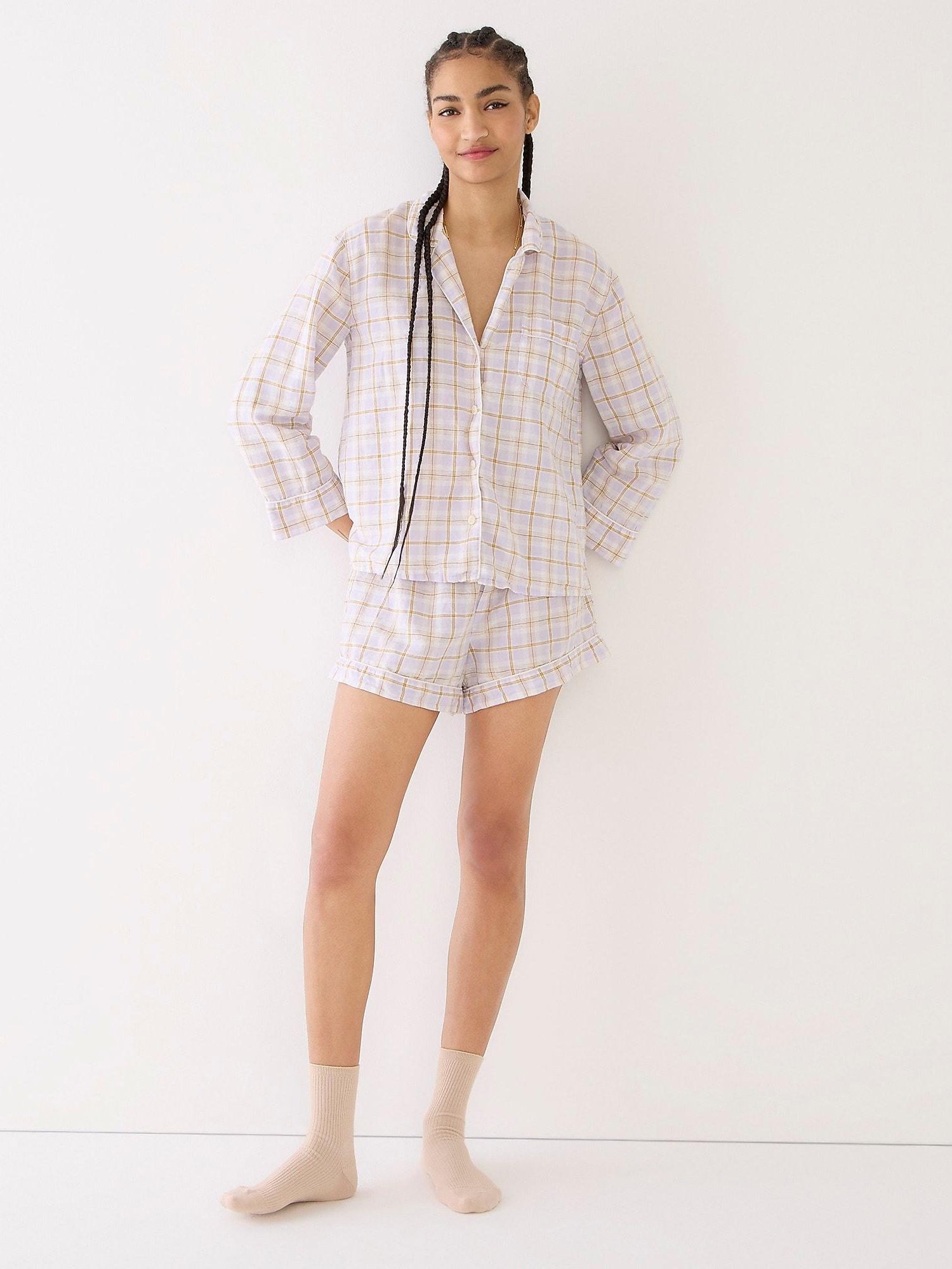 J. Crew Cotton-linen Pajama Short Set