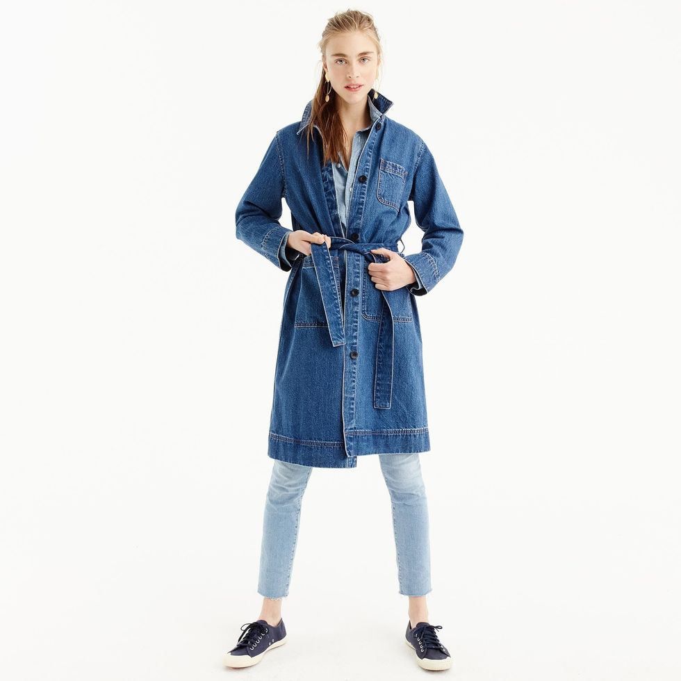 J.Crew Denim Trench Coat
