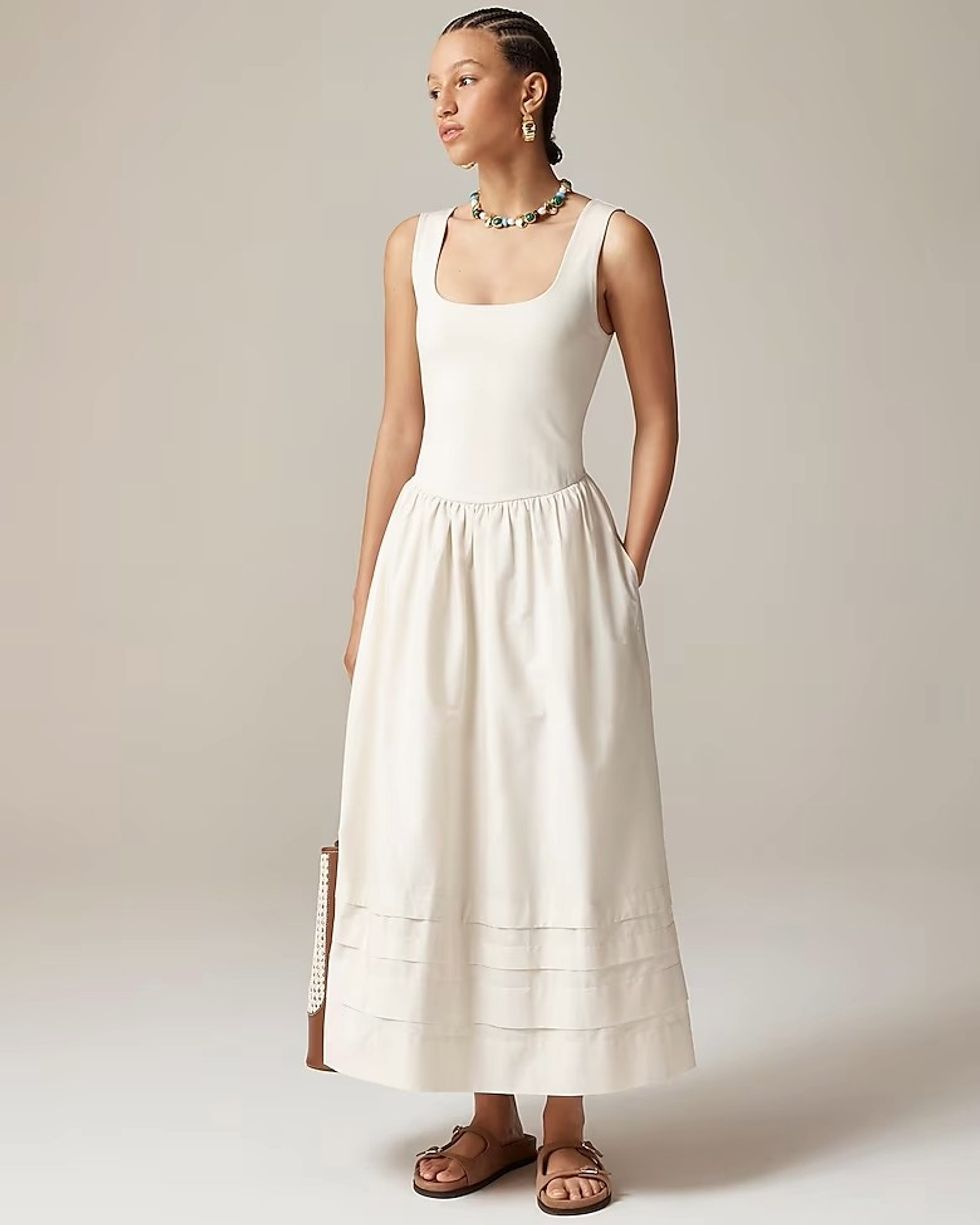 J.Crew Drop-Waist Mixy Dress