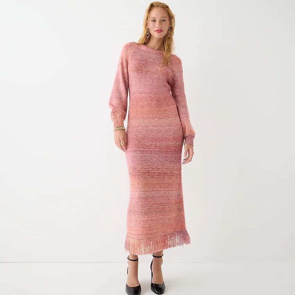 J.Crew Limited-edition maxi sweater-dress in space-dyed stripe