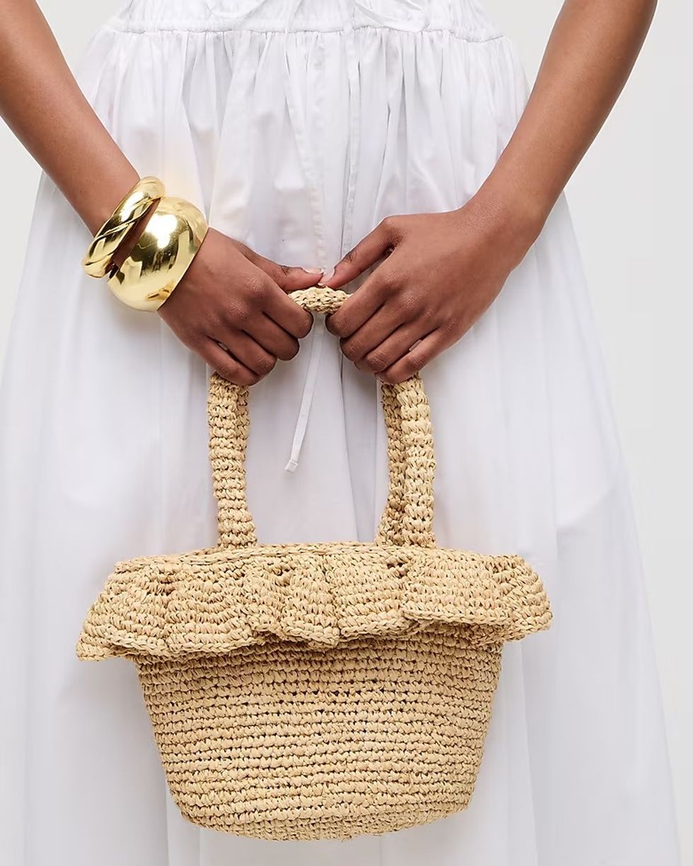 J. Crew Raffia Bag