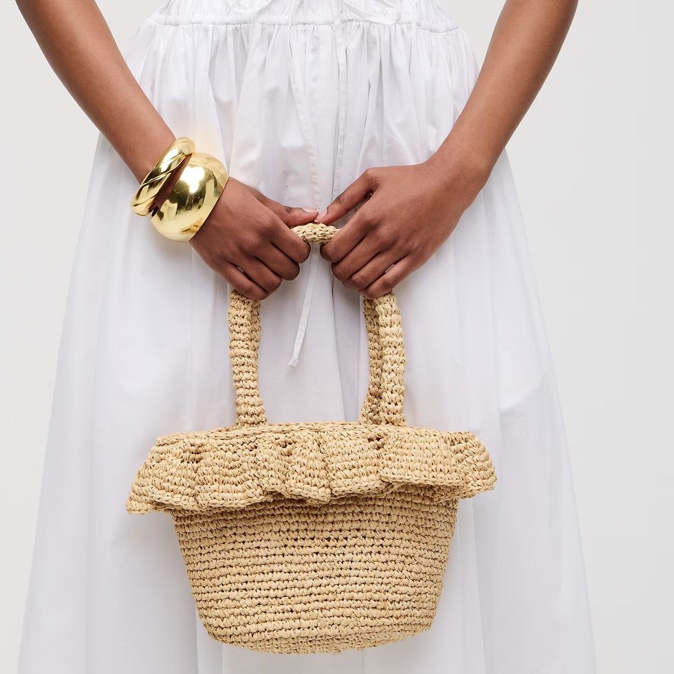 J. Crew Small Raffia Bag