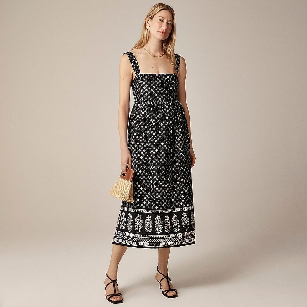 J. Crew Squareneck Midi Dress