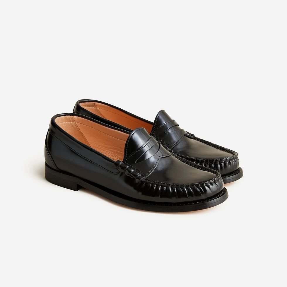 J.Crew Winona Penny Loafers In Spazzolato Leather