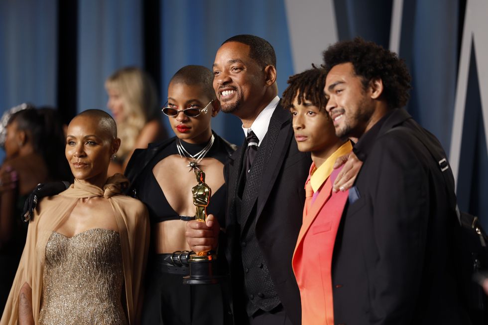 Jada Pinkett Smith, Willow Smith, Will Smith, Jaden Smith and Willard Caroll Smith III aka "Trey"