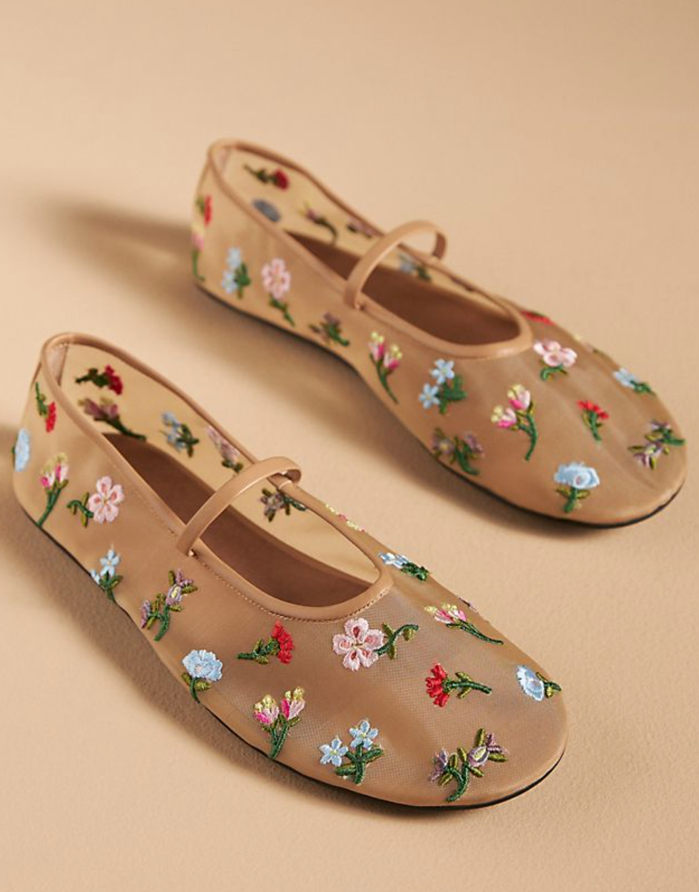 Jeffrey Campbell Floral Mesh Flat