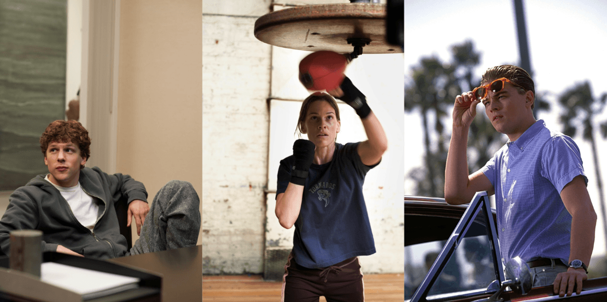 Jesse Eisenberg, Hilary Swank, Leonardo DiCaprio