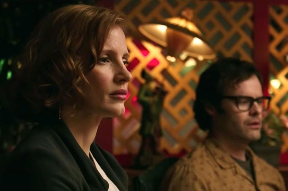 Jessica Chastain and Bill Hader in It: Chapter Two