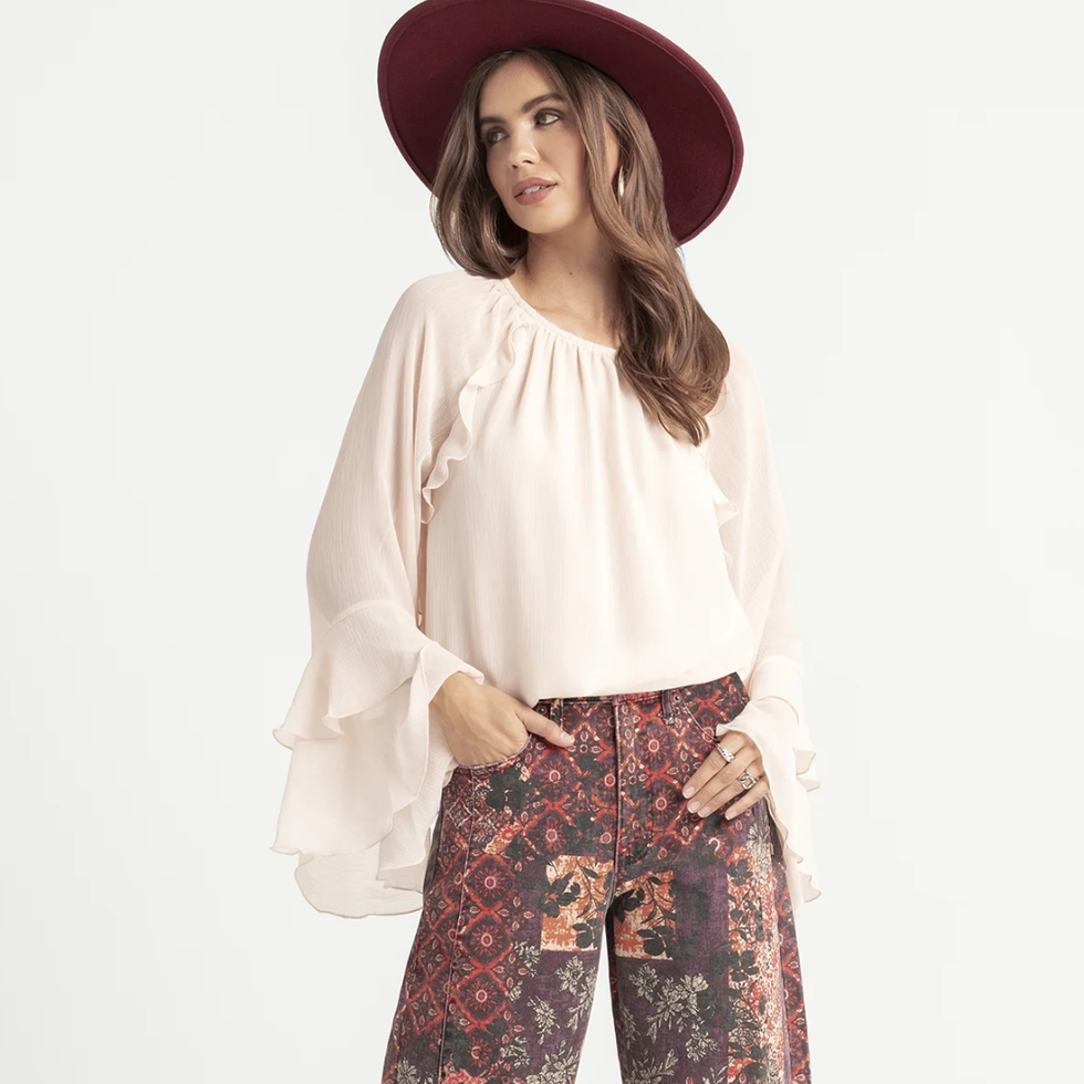 Jessica Simpson Elaine Ruffle Blouse