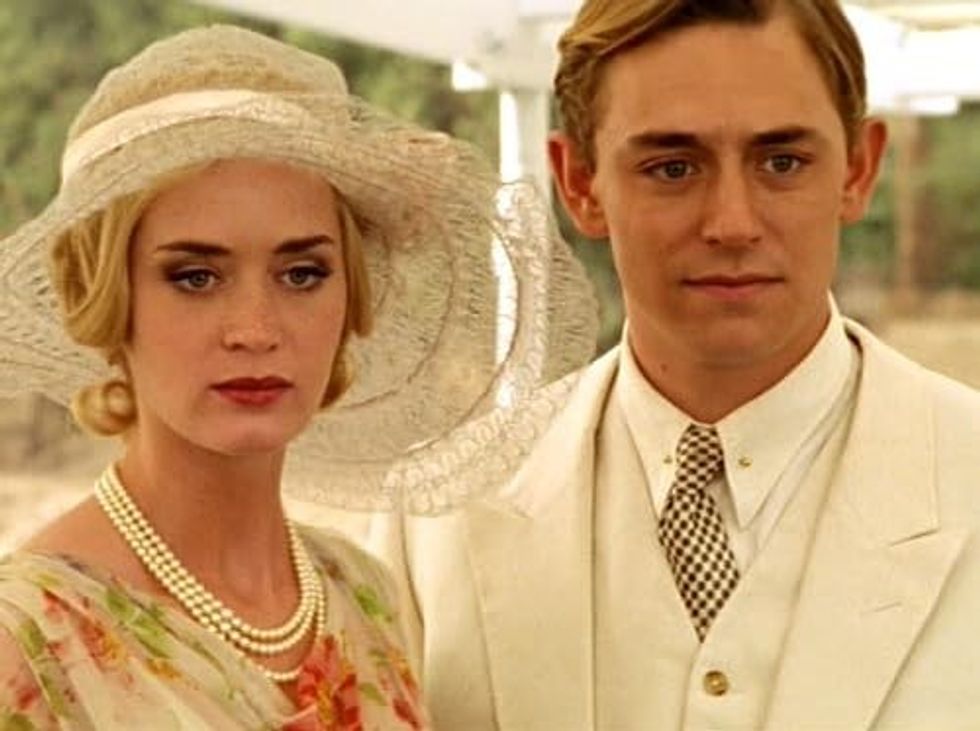 JJ Feild and Emily Blunt in Poirot Death on the Nile
