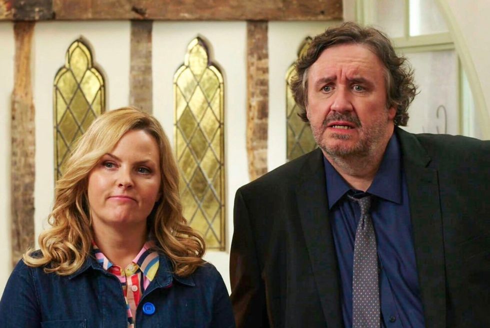 Jo Joyner and Mark Benton in Shakespeare & Hathaway: Private Investigators