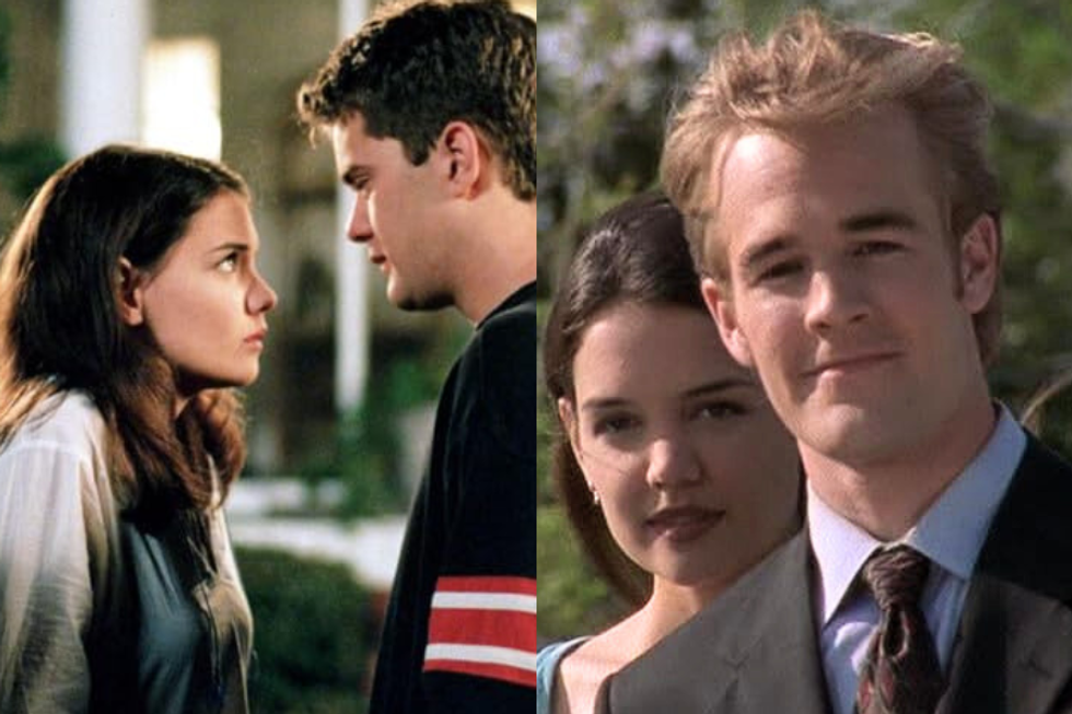 Joey, Dawson, and Pacey in Dawson's Creek
