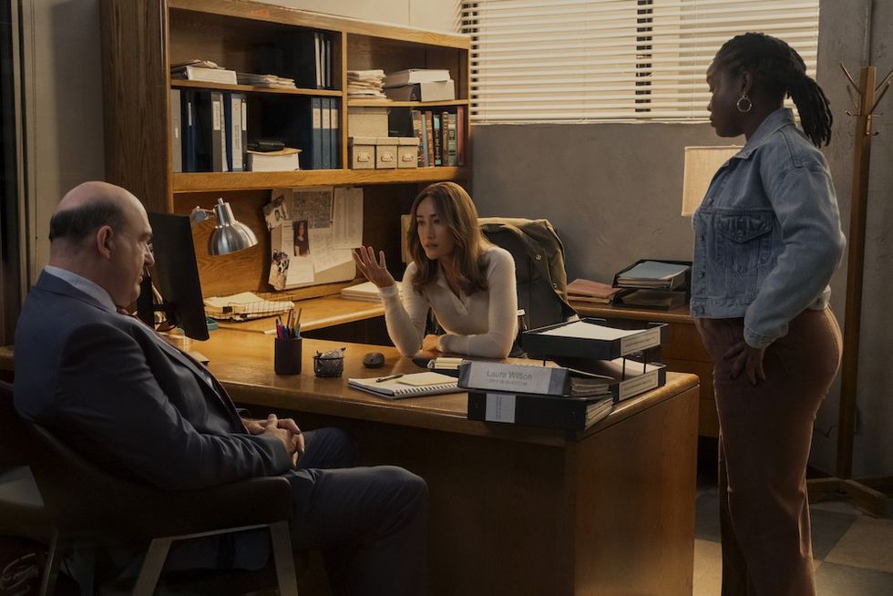 John Carroll Lynch, Maggie Q, and Courtney Taylor in Ballard on Prime Video