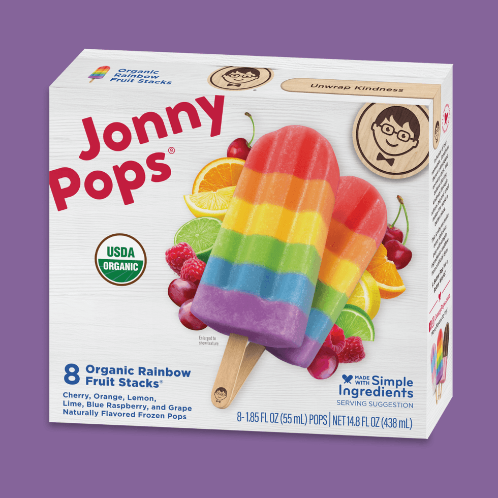 JonnyPops Organic Rainbow Fruit Stacks