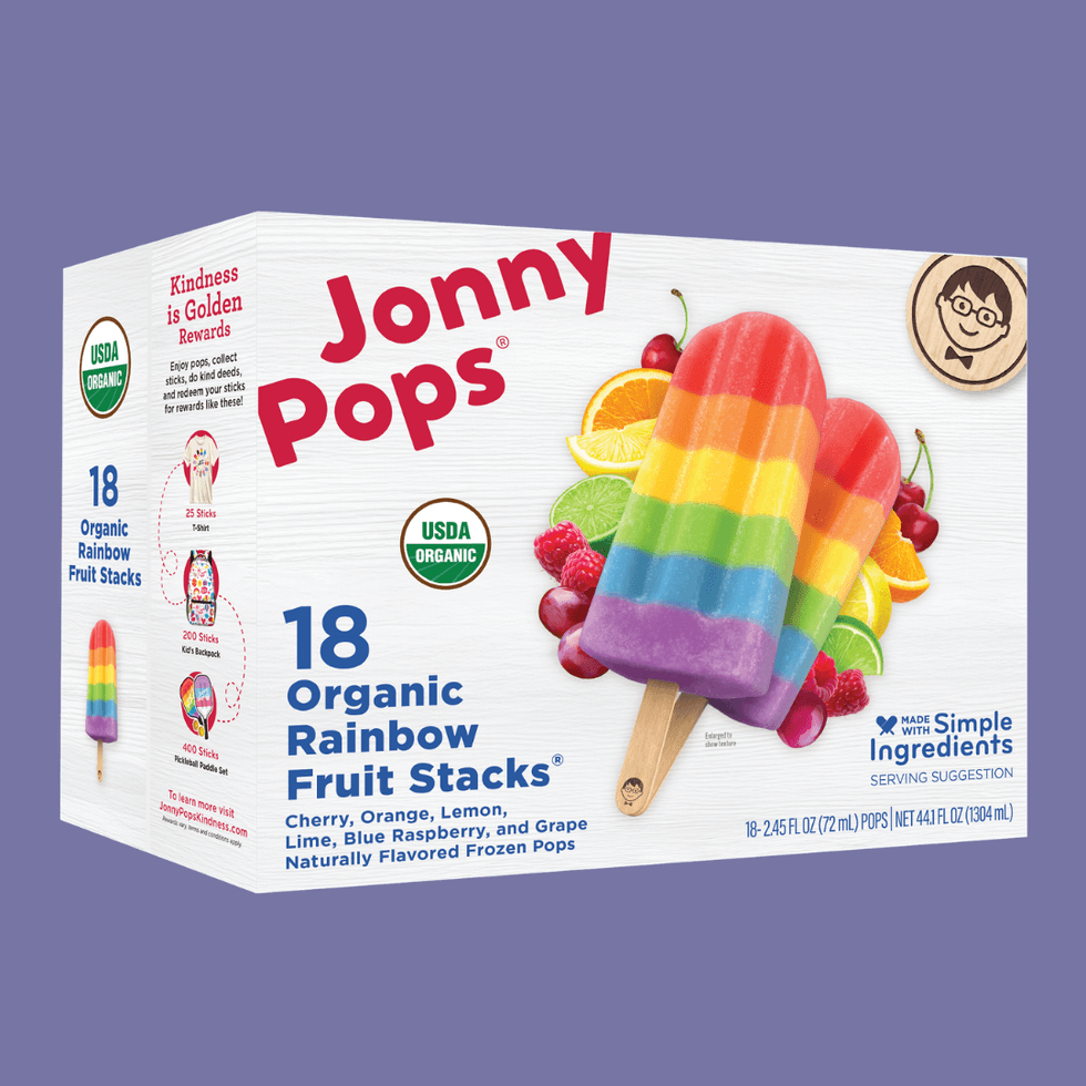 JonnyPops Organic Rainbow Fruit Stacks