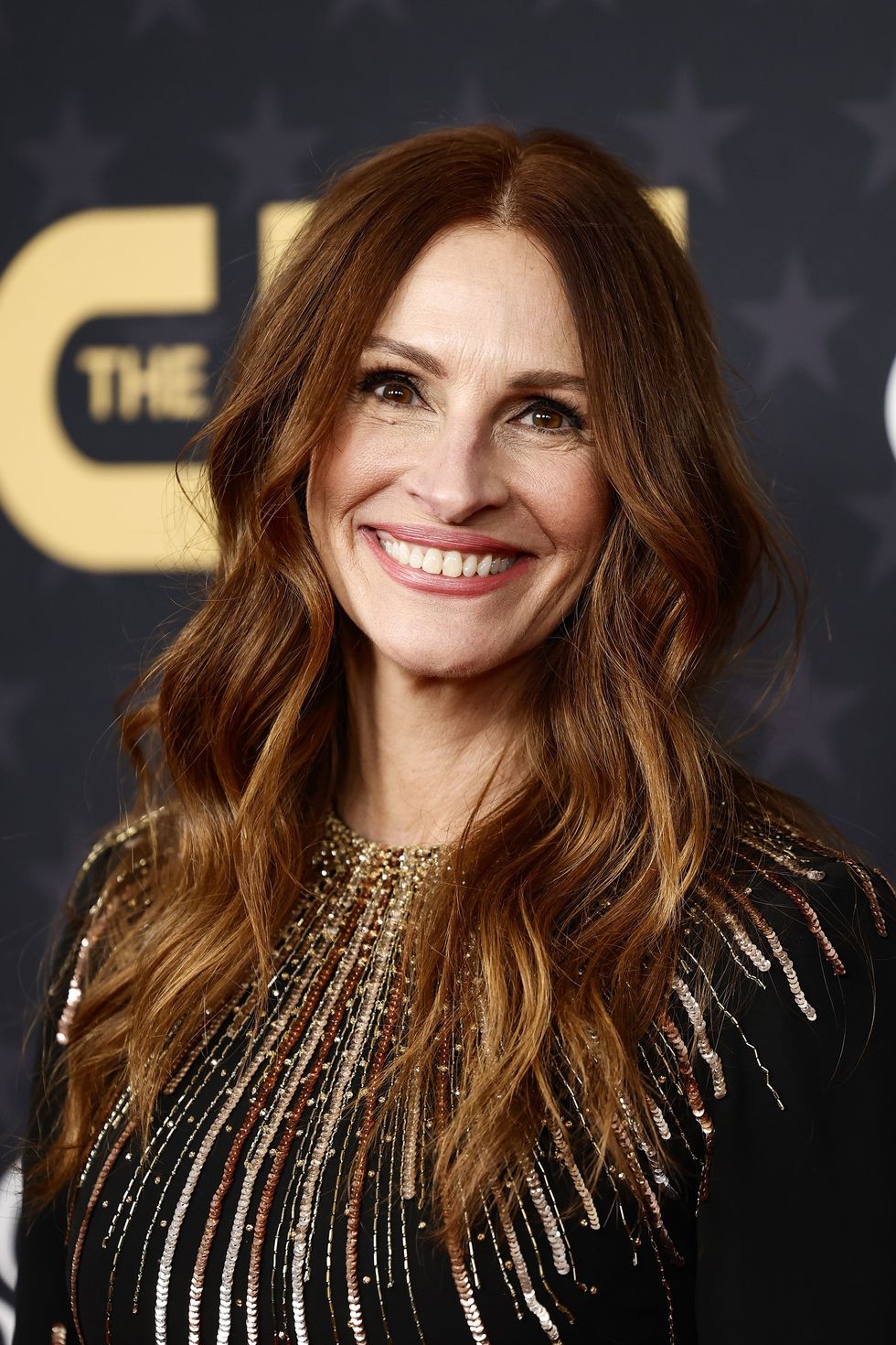 julia roberts with a long layered haircut